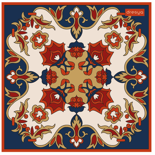 Ottoman Floral Pattern Scarf