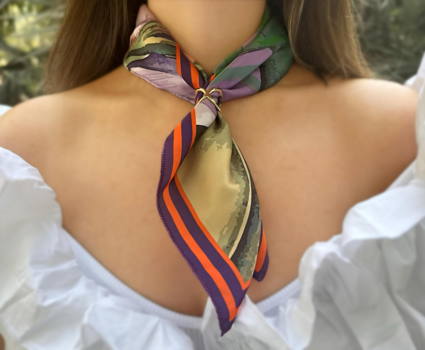 Eye-Catching Floral Silk Scarf